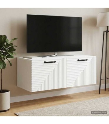 vidaXL Wall-Mounted TV Cabinet White 78.5 x 41 x 30 cm Engineered Wood — Size: 78.5 x 41 cm