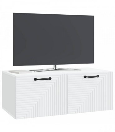 vidaXL Wall-Mounted TV Cabinet White 78.5 x 41 x 30 cm Engineered Wood — Size: 78.5 x 41 cm