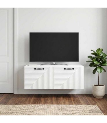 vidaXL Wall-Mounted TV Cabinet White 78.5 x 41 x 30 cm Engineered Wood — Size: 78.5 x 41 cm