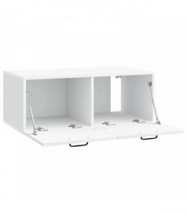 vidaXL Wall-Mounted TV Cabinet White 78.5 x 41 x 30 cm Engineered Wood — Size: 78.5 x 41 cm