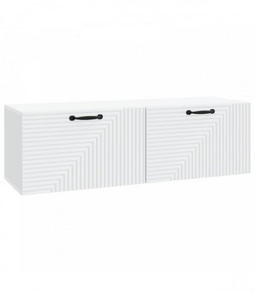 vidaXL Wall-Mounted TV Cabinet White 98 x 31 x 30 cm Engineered Wood — Size: 98 x 31 cm