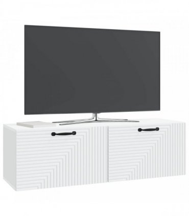 vidaXL Wall-Mounted TV Cabinet White 98 x 31 x 30 cm Engineered Wood — Size: 98 x 31 cm