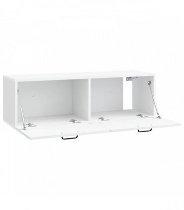 vidaXL Wall-Mounted TV Cabinet White 98 x 31 x 30 cm Engineered Wood — Size: 98 x 31 cm