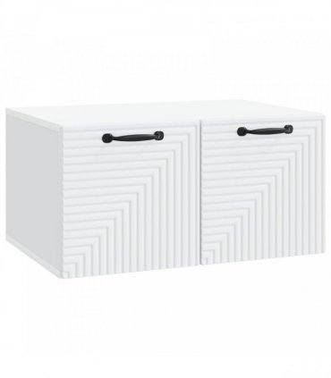 vidaXL Wall-Mounted TV Cabinet White 59.5 x 41 x 30 cm Engineered Wood — Size: 59.5 x 41 cm