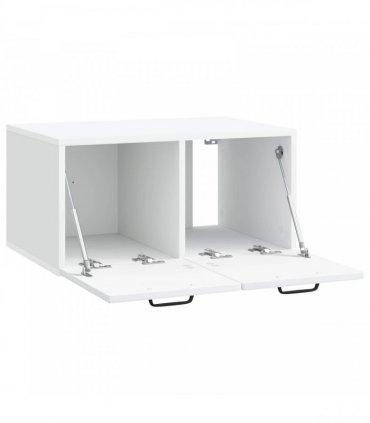 vidaXL Wall-Mounted TV Cabinet White 59.5 x 41 x 30 cm Engineered Wood — Size: 59.5 x 41 cm