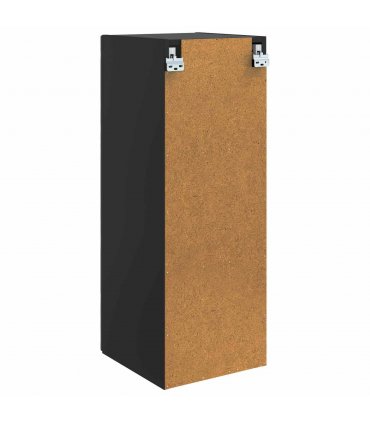 vidaXL Wall-Mounted Cabinet Black 33 x 34.5 x 90 cm Engineered Wood — V0672203120