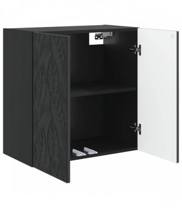 vidaXL Wall-Mounted Cabinet Black 59 x 31 x 60 cm Engineered Wood — V0672203124