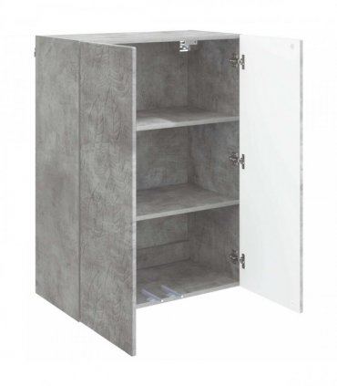 vidaXL Wall-Mounted Cabinet Concrete Grey 66 x 34.5 x 90 cm — V0672203127