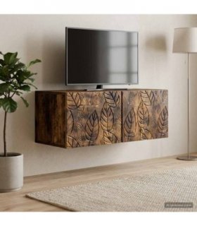 vidaXL Wall-Mounted TV Cabinet 59.5 x 31 cm Smoked Oak Engineered Wood