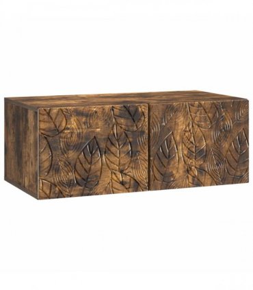 vidaXL Wall-Mounted TV Cabinet 59.5 x 31 cm Smoked Oak Engineered Wood