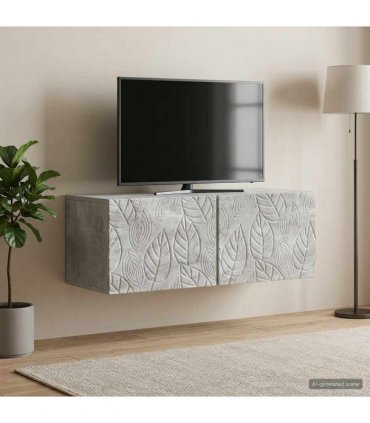 vidaXL Wall-Mounted TV Cabinet 59.5 x 41 x 30 cm Concrete Grey — Size: 59.5 x 41 cm — V0672203136