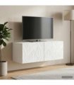 vidaXL Wall-Mounted TV Cabinet 98 x 41 x 30 cm High Gloss White — Size: 98 x 41 cm — V0672203137