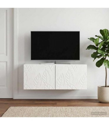 vidaXL Wall-Mounted TV Cabinet 98 x 41 x 30 cm High Gloss White — Size: 98 x 41 cm — V0672203137