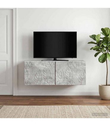 vidaXL Wall-Mounted TV Cabinet 98 x 41 x 30 cm Concrete Grey — Size: 98 x 41 cm — V0672203138