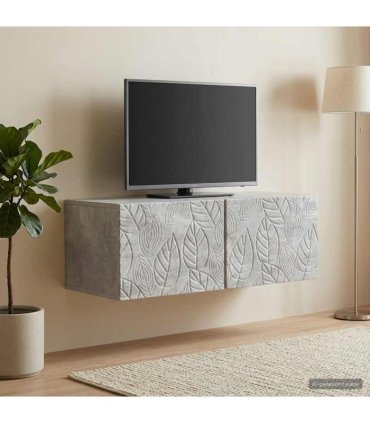 vidaXL Wall-Mounted TV Cabinet 98 x 41 x 30 cm Concrete Grey — Size: 98 x 41 cm — V0672203138