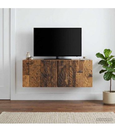 vidaXL Wall-Mounted TV Cabinet 98 x 41 x 30 cm Old Wood — Size: 98 x 41 cm