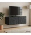 vidaXL Wall-Mounted TV Cabinet 98 x 31 cm Black Engineered Wood