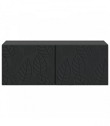 vidaXL Wall-Mounted TV Cabinet 98 x 31 cm Black Engineered Wood