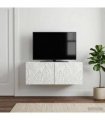 vidaXL Wall-Mounted TV Cabinet 59.5 x 41 x 30 cm White Engineered Wood — Size: 59.5 x 41 cm