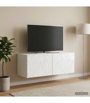 vidaXL Wall-Mounted TV Cabinet 59.5 x 41 x 30 cm High Gloss White — Size: 59.5 x 41 cm — V0672203156