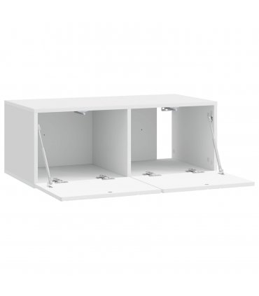vidaXL Wall-Mounted TV Cabinet 59.5 x 41 x 30 cm High Gloss White — Size: 59.5 x 41 cm — V0672203156