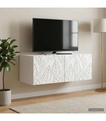 vidaXL Wall-Mounted TV Cabinet 59.5 x 31 cm White Engineered Wood