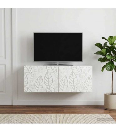 vidaXL Wall-Mounted TV Cabinet 59.5 x 31 cm White Engineered Wood