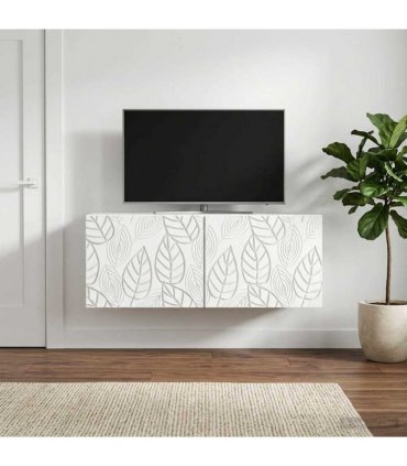 vidaXL Wall-Mounted TV Cabinet 98 x 31 cm White Engineered Wood