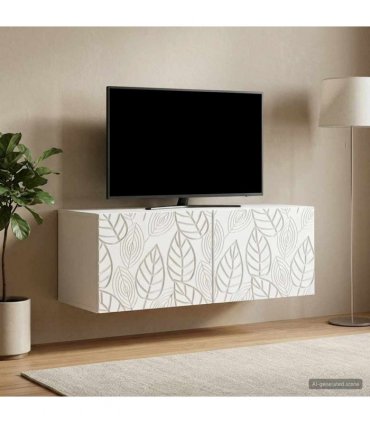 vidaXL Wall-Mounted TV Cabinet 98 x 31 cm White Engineered Wood