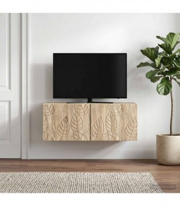 vidaXL Wall-Mounted TV Cabinet 98 x 41 x 30 cm Sonoma Oak — Size: 98 x 41 cm — V0672203169