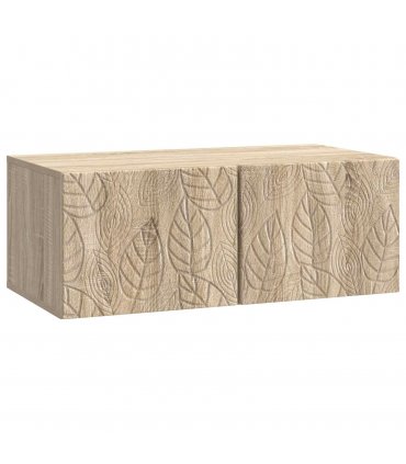 vidaXL Wall-Mounted TV Cabinet 98 x 41 x 30 cm Sonoma Oak — Size: 98 x 41 cm — V0672203169