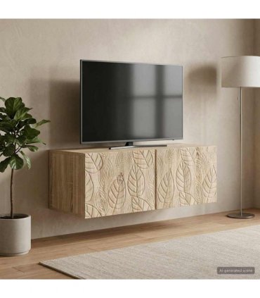 vidaXL Wall-Mounted TV Cabinet 98 x 41 x 30 cm Sonoma Oak — Size: 98 x 41 cm — V0672203169