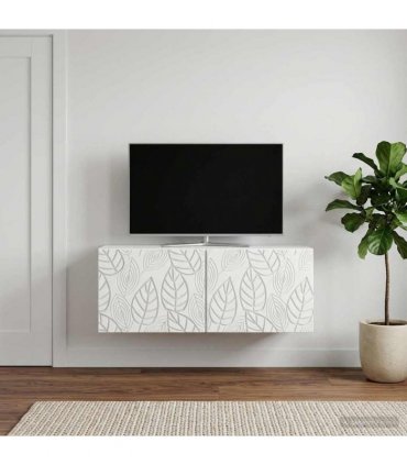 vidaXL Wall-Mounted TV Cabinet 78.5 x 41 x 30 cm White Engineered Wood — Size: 78.5 x 41 cm