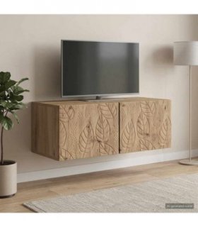 vidaXL Wall-Mounted TV Cabinet 98 x 41 x 30 cm Artisan Oak — Size: 98 x 41 cm — V0672203173