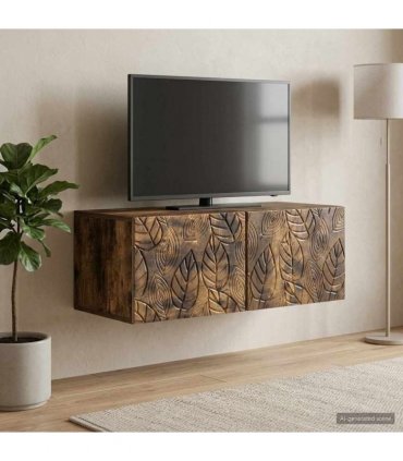 vidaXL Wall-Mounted TV Cabinet 78.5 x 31 cm Smoked Oak Engineered Wood