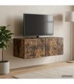 vidaXL Wall-Mounted TV Cabinet 78.5 x 31 cm Smoked Oak Engineered Wood
