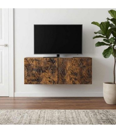 vidaXL Wall-Mounted TV Cabinet 78.5 x 31 cm Smoked Oak Engineered Wood