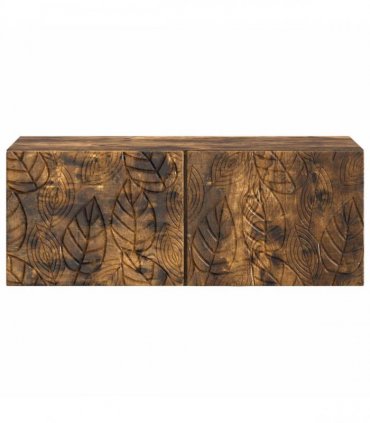 vidaXL Wall-Mounted TV Cabinet 78.5 x 31 cm Smoked Oak Engineered Wood