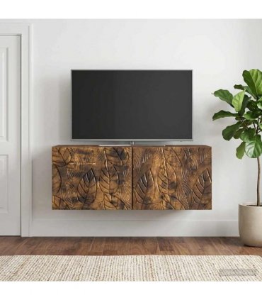 vidaXL Wall-Mounted TV Cabinet 98 x 31 cm Smoked Oak Engineered Wood