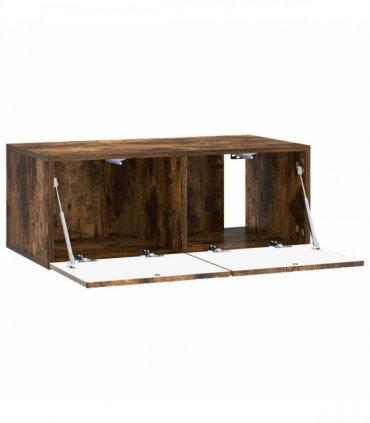 vidaXL Wall-Mounted TV Cabinet 98 x 31 cm Smoked Oak Engineered Wood