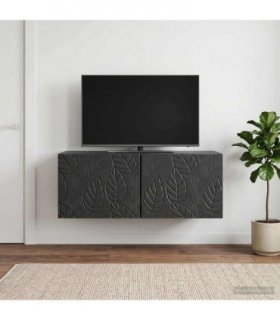 vidaXL Wall-Mounted TV Cabinet 78.5 x 41 x 30 cm Black Engineered Wood — Size: 78.5 x 41 cm — V0672203183