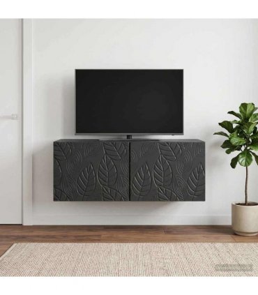 vidaXL Wall-Mounted TV Cabinet 78.5 x 41 x 30 cm Black Engineered Wood — Size: 78.5 x 41 cm — V0672203183