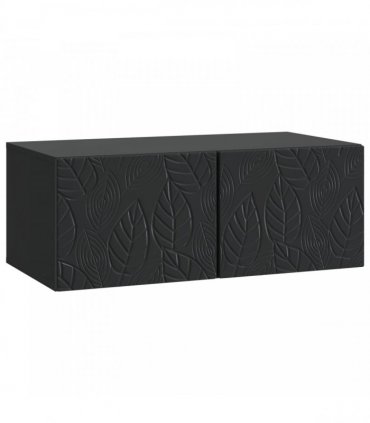 vidaXL Wall-Mounted TV Cabinet 78.5 x 41 x 30 cm Black Engineered Wood — Size: 78.5 x 41 cm — V0672203183