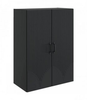 vidaXL Wall-Mounted Cabinet Black 66 x 34.5 x 90 cm Engineered Wood — V0672203190