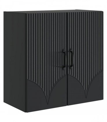 vidaXL Wall-Mounted Cabinet Black 59 x 31 x 60 cm Engineered Wood — V0672203193