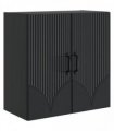 vidaXL Wall-Mounted Cabinet Black 59 x 31 x 60 cm Engineered Wood — V0672203193