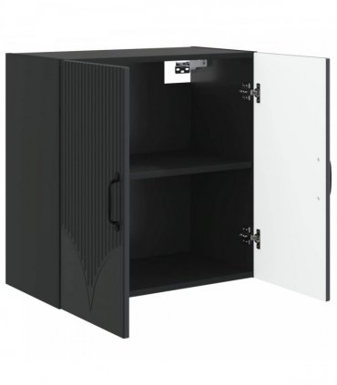vidaXL Wall-Mounted Cabinet Black 59 x 31 x 60 cm Engineered Wood — V0672203193