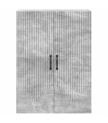 vidaXL Wall-Mounted Cabinet Concrete Grey 66 x 34.5 x 90 cm — V0672203214