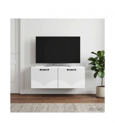 vidaXL Wall-Mounted TV Cabinet White 78.5 x 41 x 30 cm Engineered Wood — Size: 78.5 x 41 cm — V0672203215