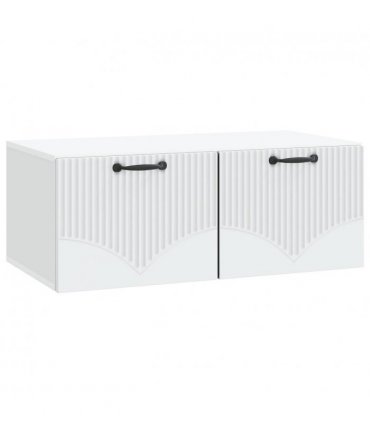 vidaXL Wall-Mounted TV Cabinet White 78.5 x 41 x 30 cm Engineered Wood — Size: 78.5 x 41 cm — V0672203215